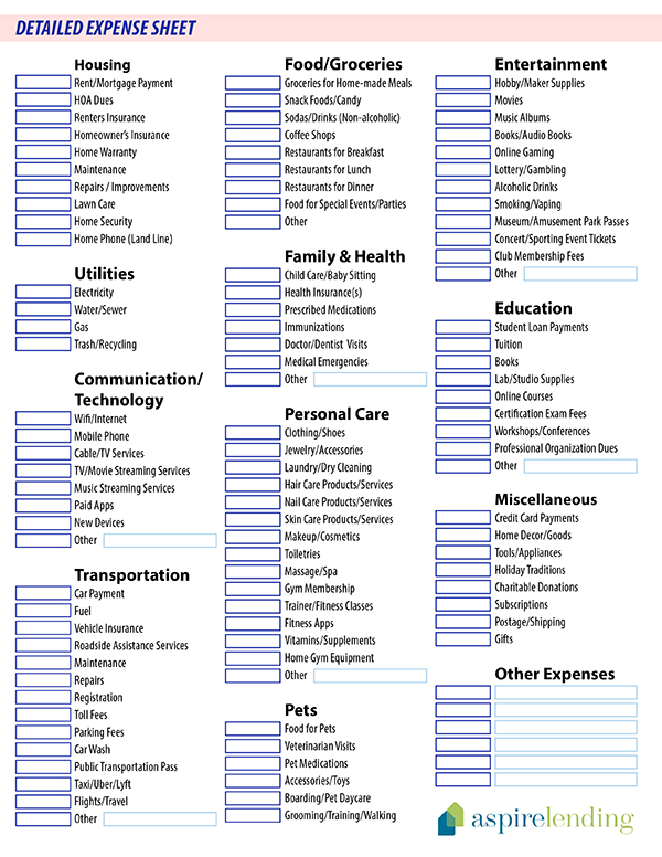 How to Make a Monthly Budget Planner | Aspire